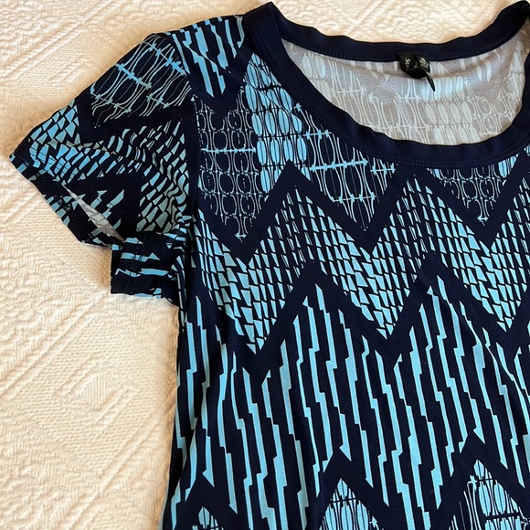 💥💥Susan Lawrence XL Blue Patterned Blouse - Picture 7 of 13